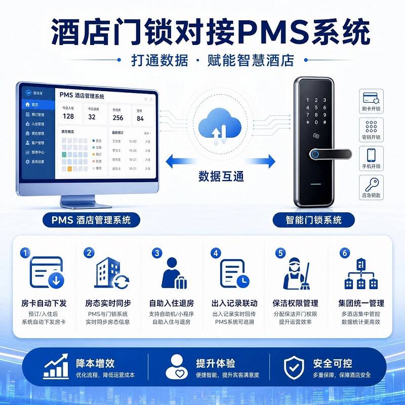 酒店门锁对接PMS系统是什么意思？对接之后酒店能实现哪些功能